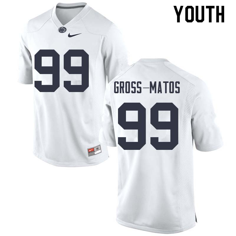 NCAA Nike Youth Penn State Nittany Lions Yetur Gross-Matos #99 College Football Authentic White Stitched Jersey ZKL7798LJ